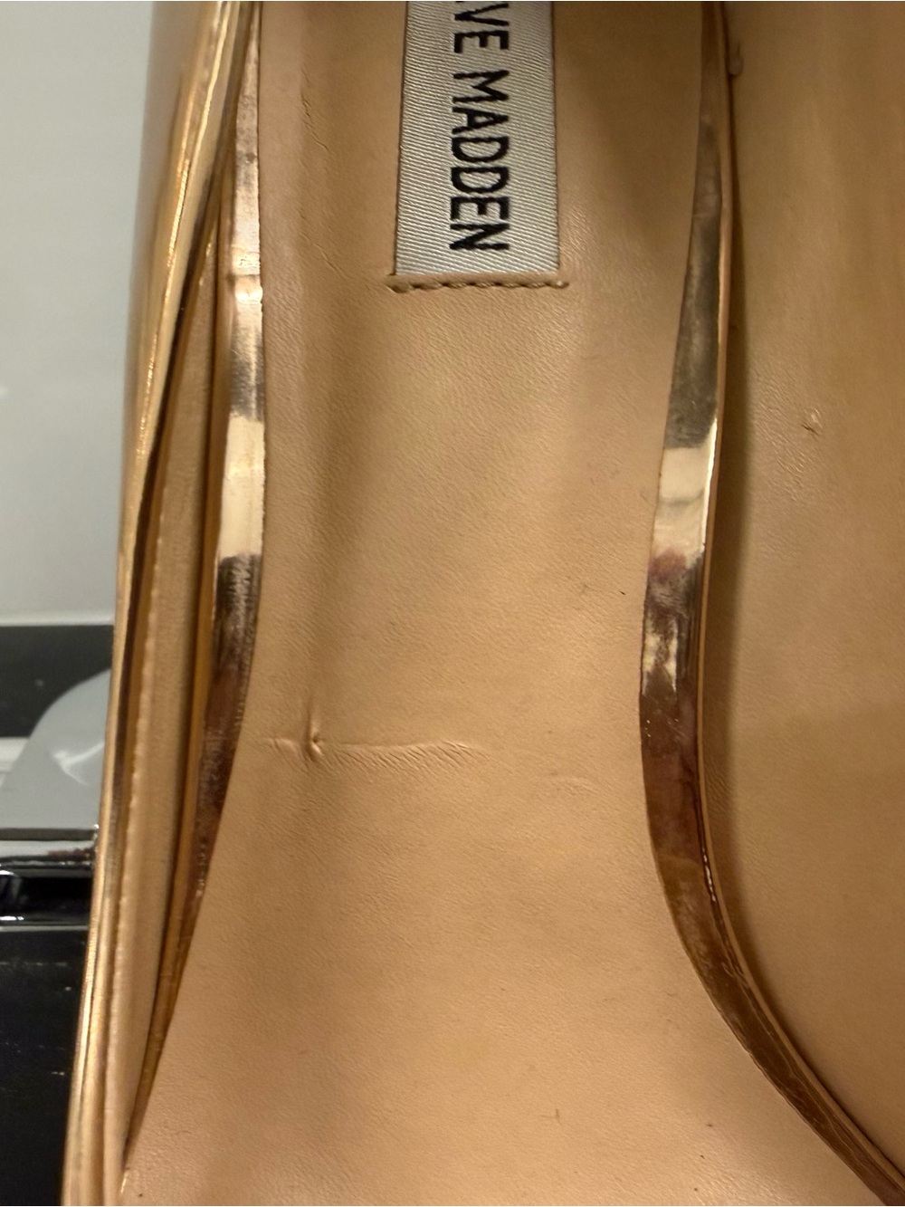 Steve Madden ROSE Gold Pointed-Toe Pumps - Picture 5 of 9